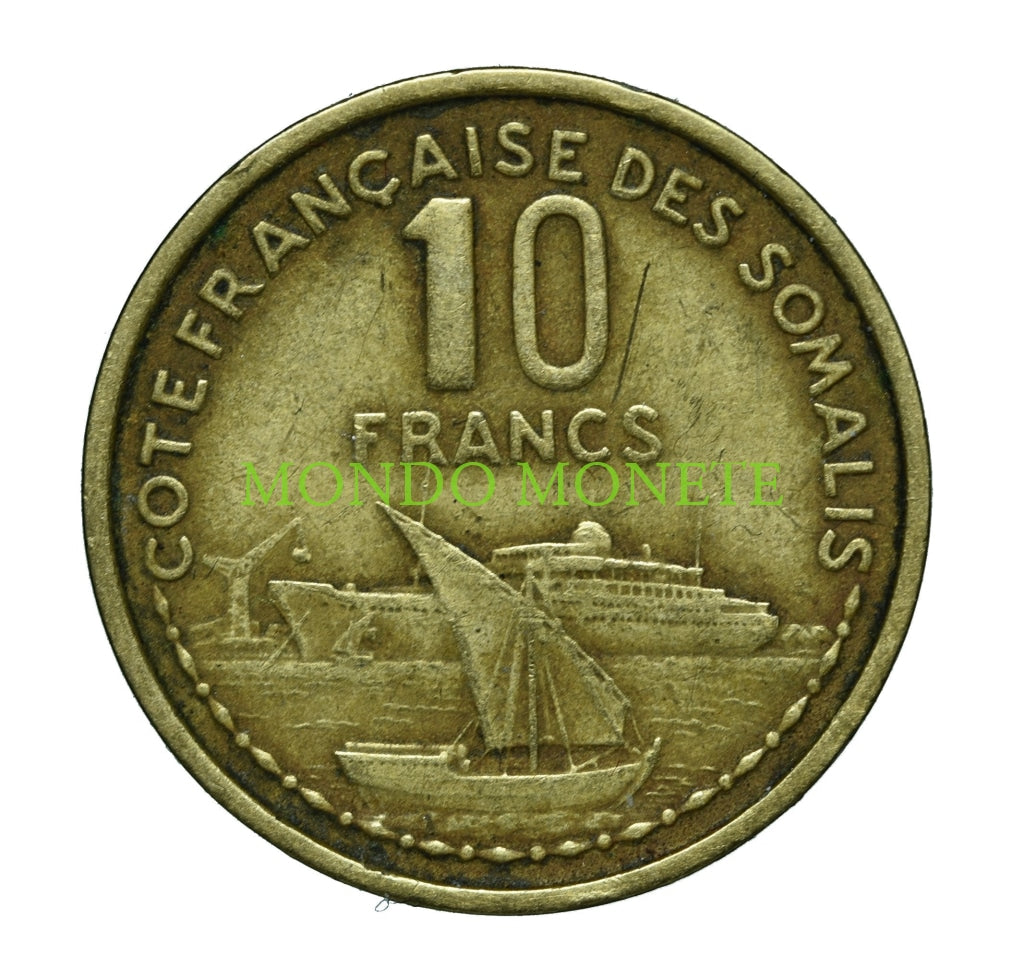 10 Francs 1965 Somalia Monete Da Collezione