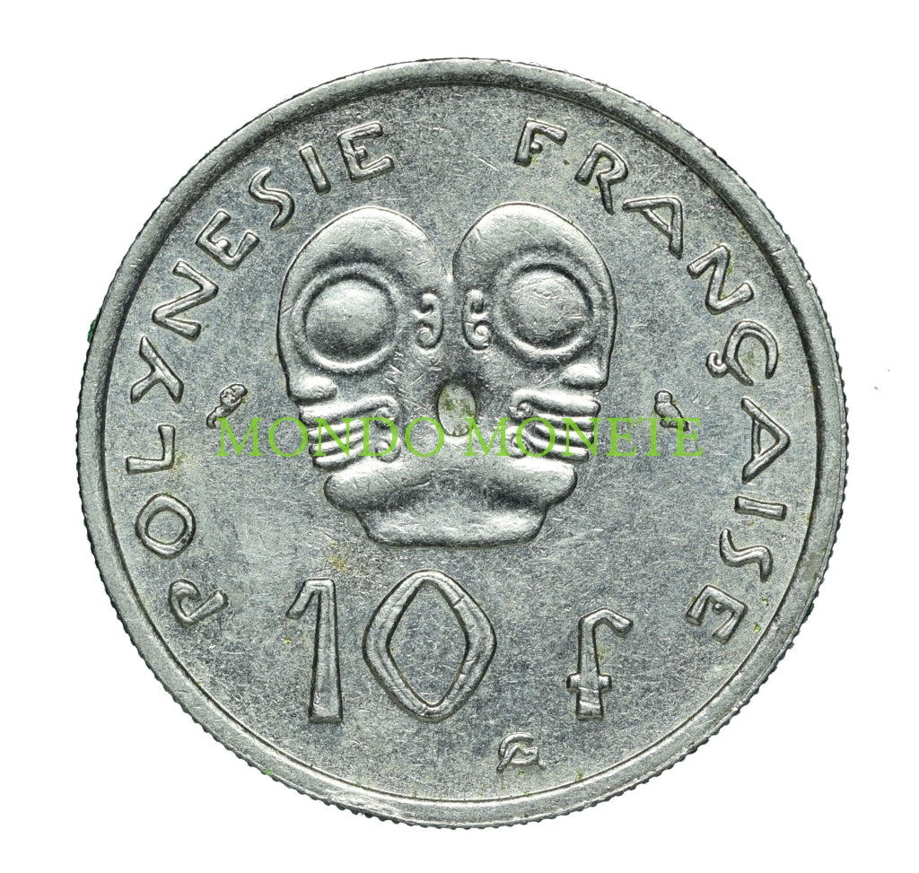 10 Francs 1967 Polinesia Monete Da Collezione