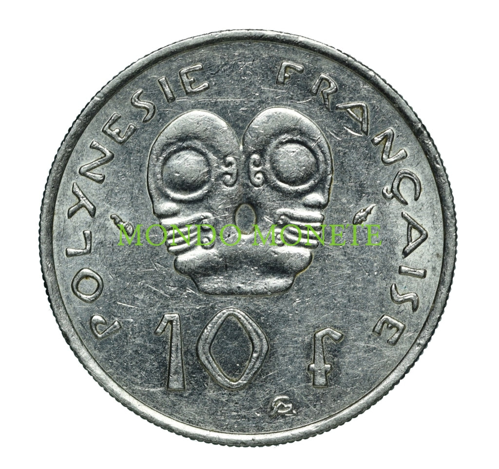 10 Francs 1975 Polinesia Monete Da Collezione