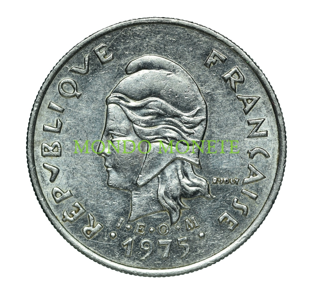 10 Francs 1975 Polinesia Monete Da Collezione