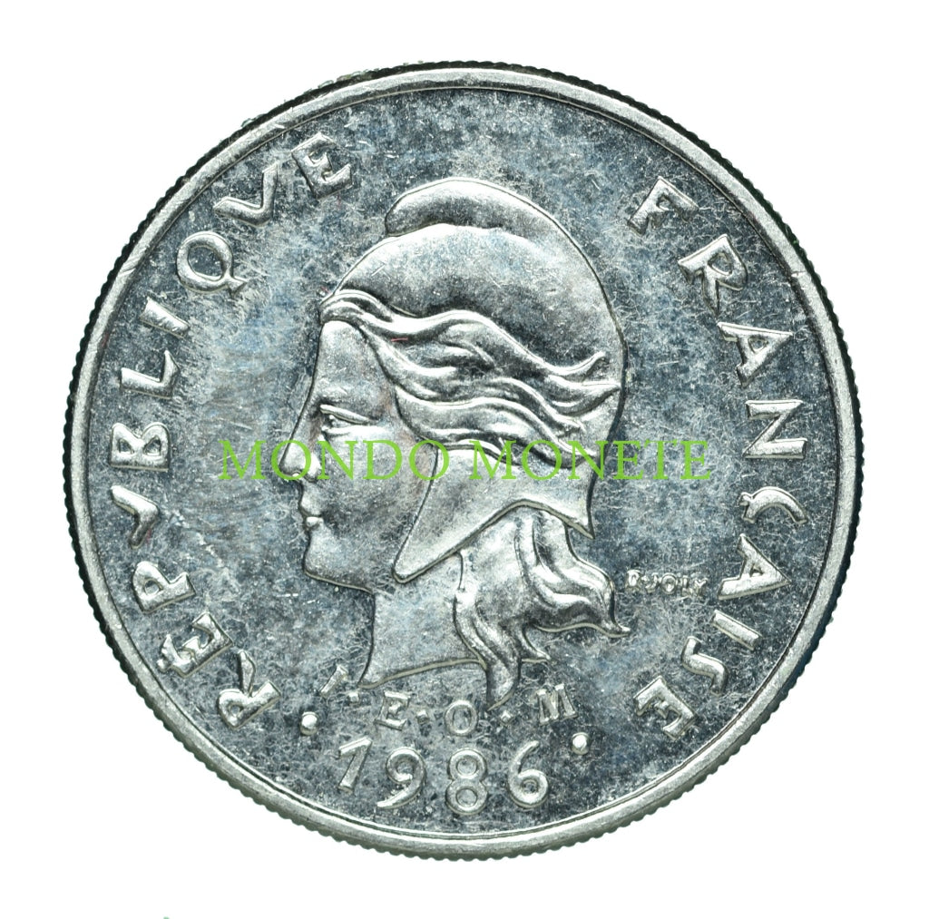 10 Francs 1986 Polinesia Monete Da Collezione