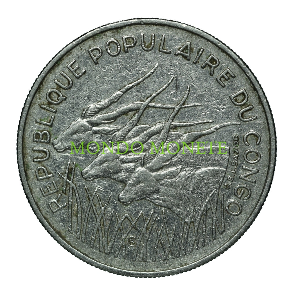 100 Francs 1971 Congo Monete Da Collezione