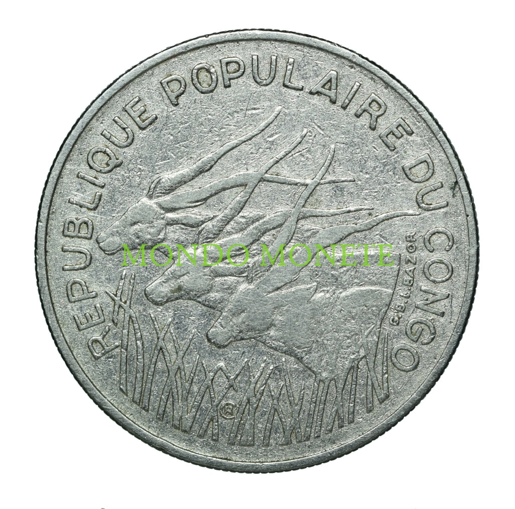 100 Francs 1972 Congo Monete Da Collezione