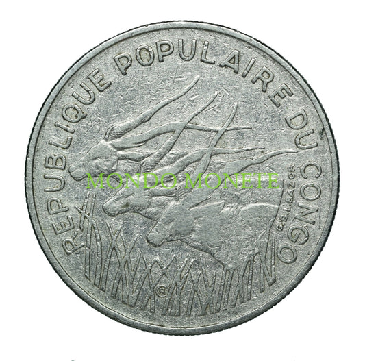 100 Francs 1972 Congo Monete Da Collezione