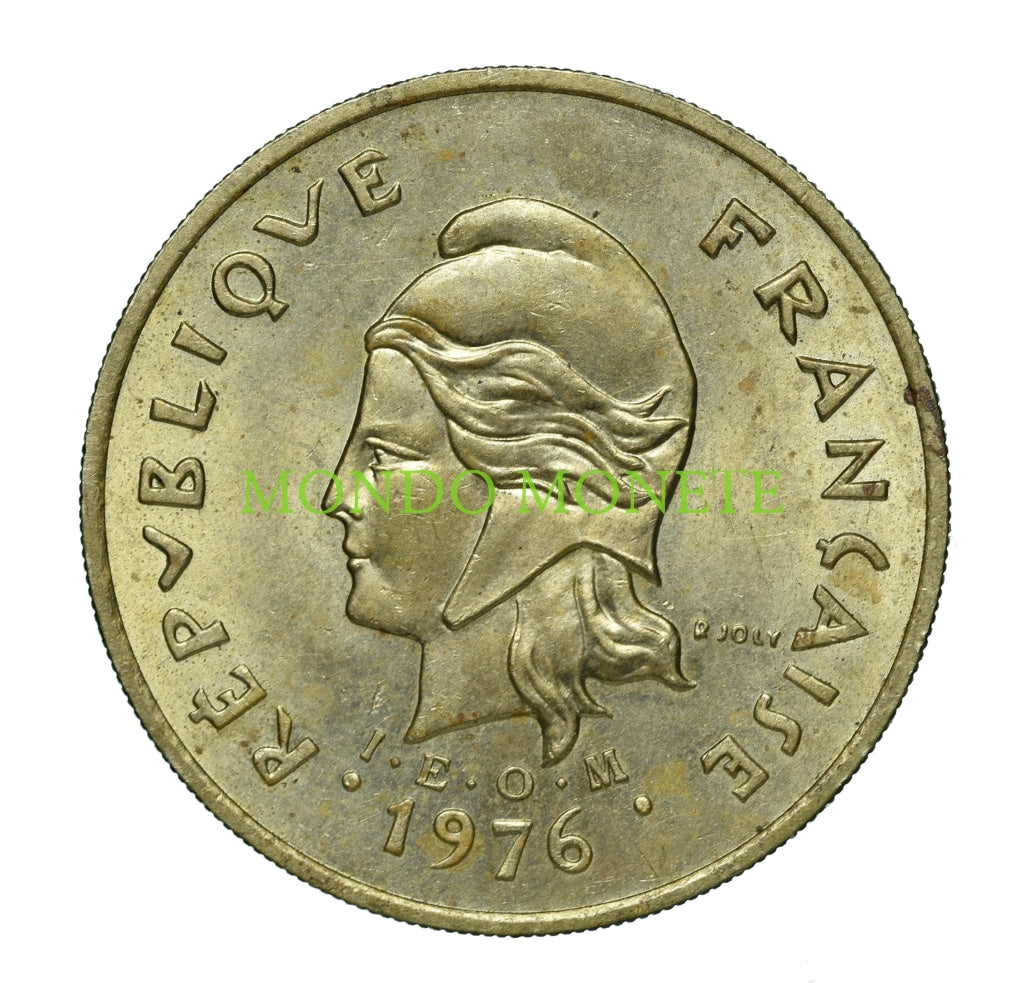 100 Francs 1976 New Caledonia Monete Da Collezione