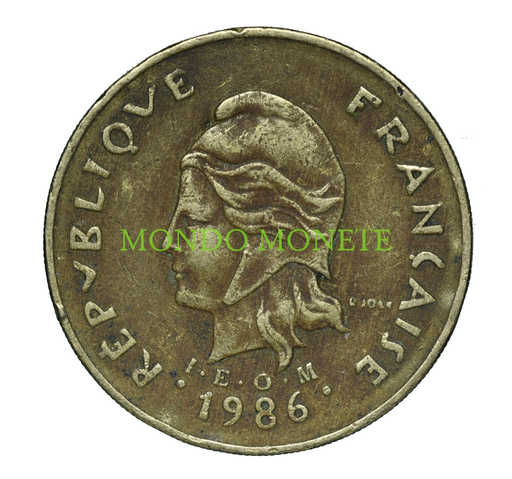 100 Francs 1986 Polinesia Monete Da Collezione