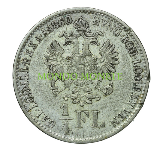 1/4 Florin 1860 B Monete Da Collezione