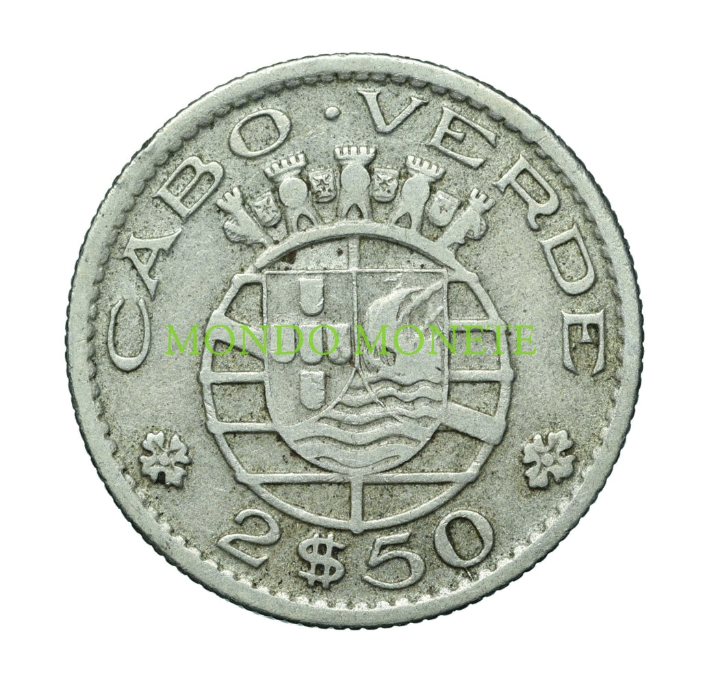 2 50 Escudos 1953 Cape Verde Monete Da Collezione