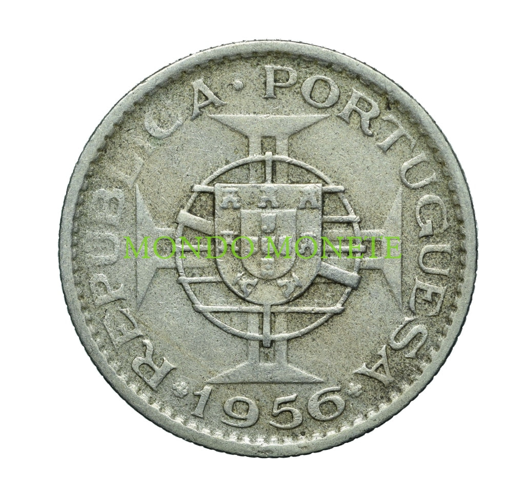 2 50 Escudos 1956 Angola Monete Da Collezione