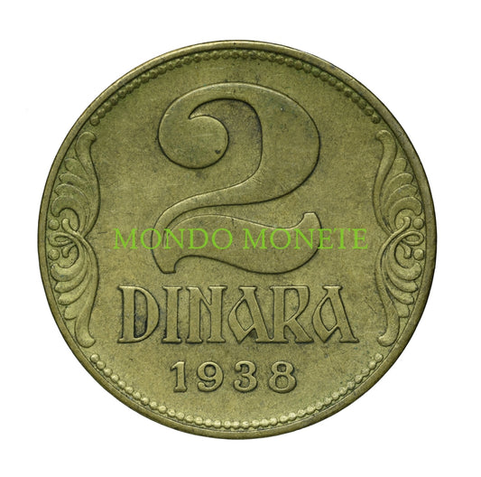 2 Dinara 1938 Monete Da Collezione