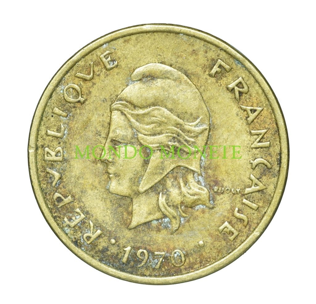 2 Francs 1970 Nouvelles Hebrides Monete Da Collezione