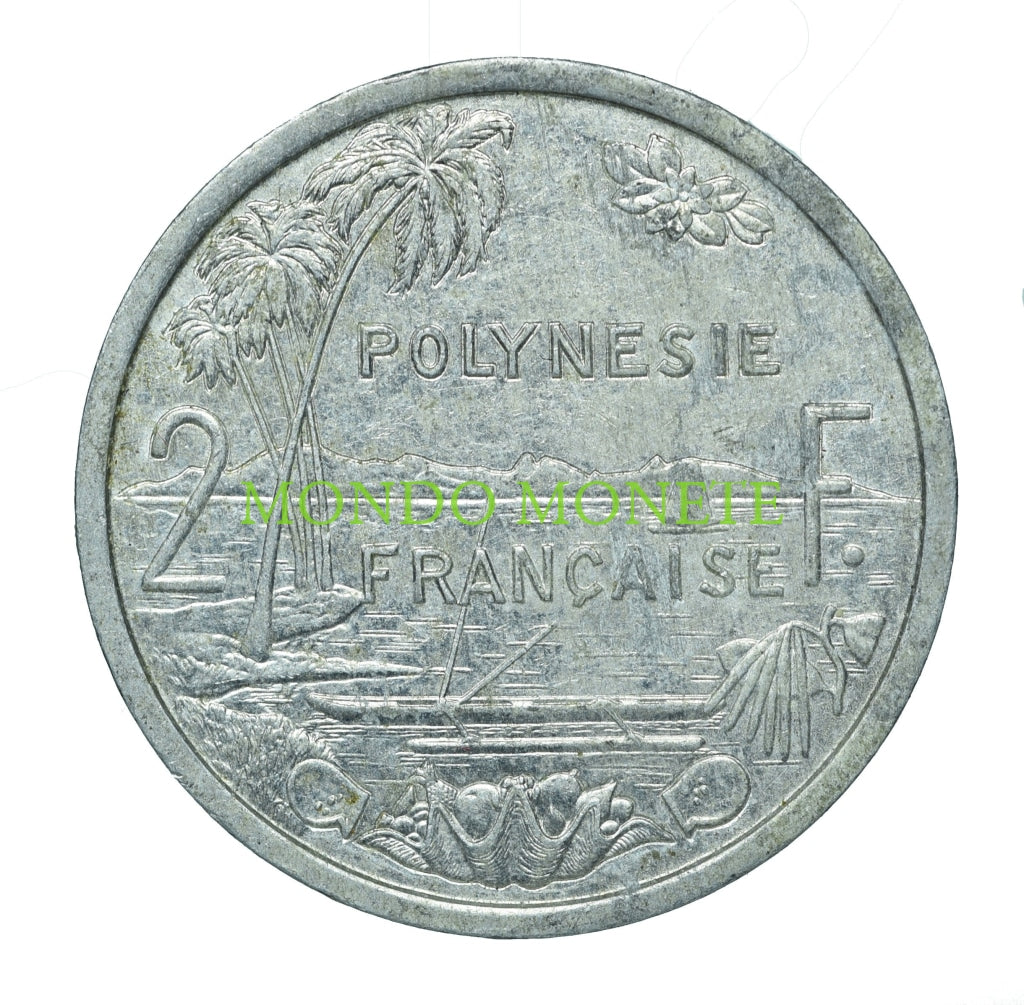 2 Francs 1989 Polinesia Monete Da Collezione