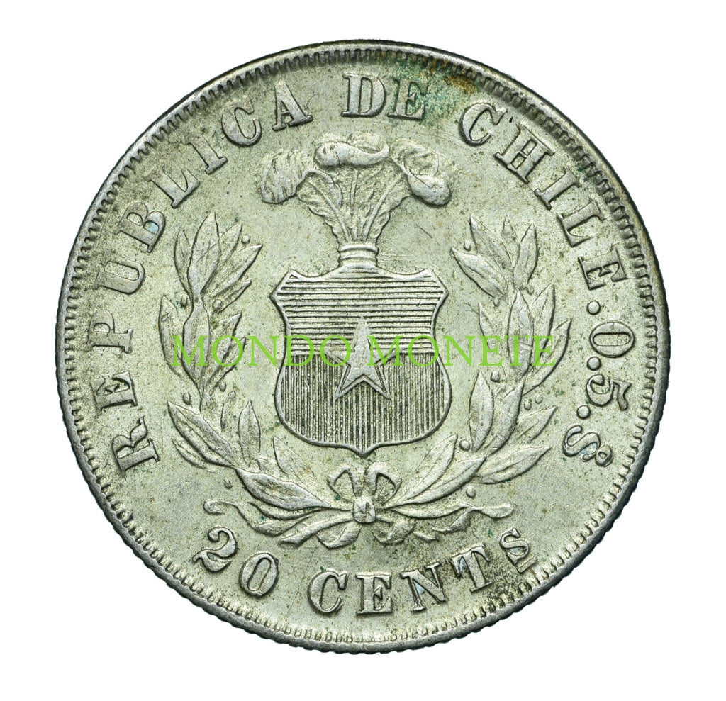 20 Cents 1892 Chile Monete Da Collezione