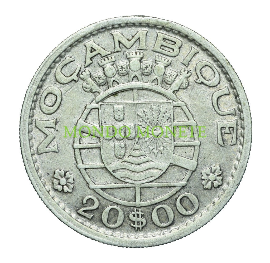 20 Escudos 1952 Mozambique Monete Da Collezione