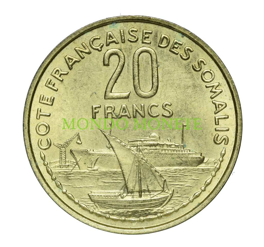 20 Francs 1965 Somalia Monete Da Collezione