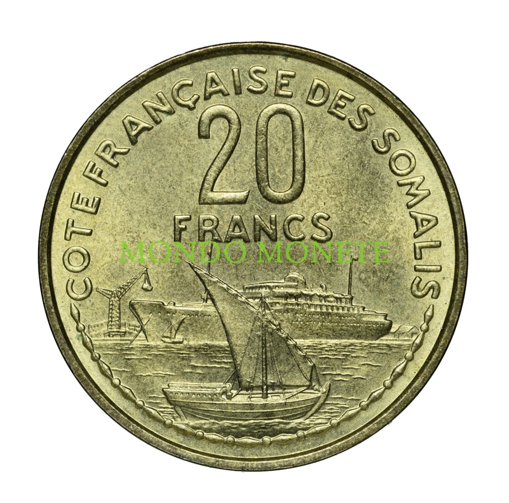 20 Francs 1965 Somalia Monete Da Collezione