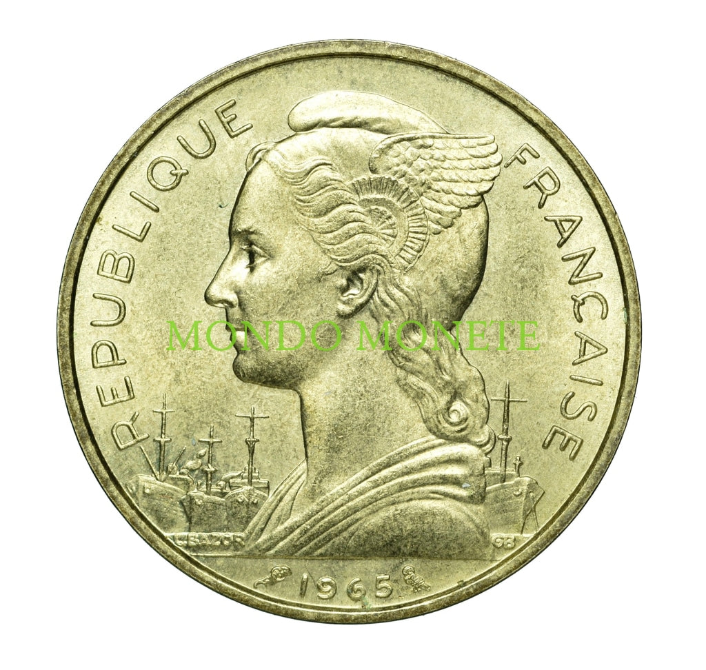 20 Francs 1965 Somalia Monete Da Collezione