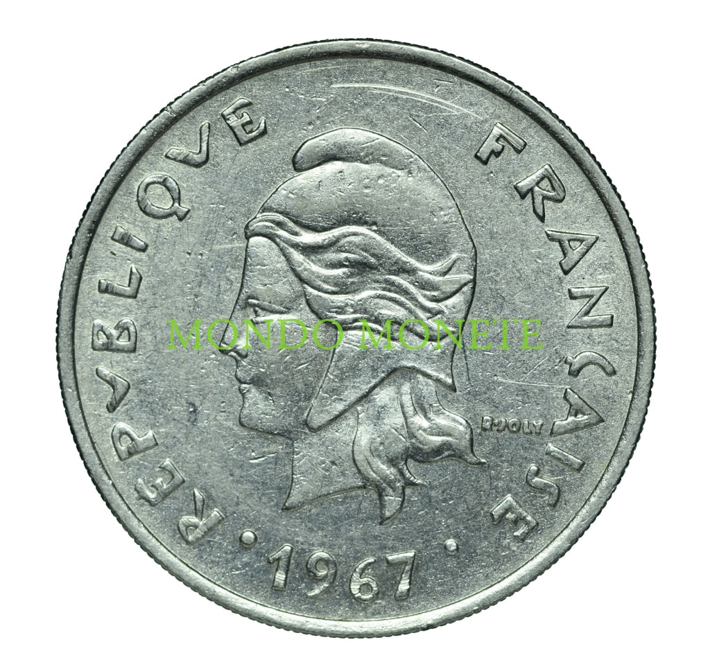 20 Francs 1967 Polinesia Monete Da Collezione