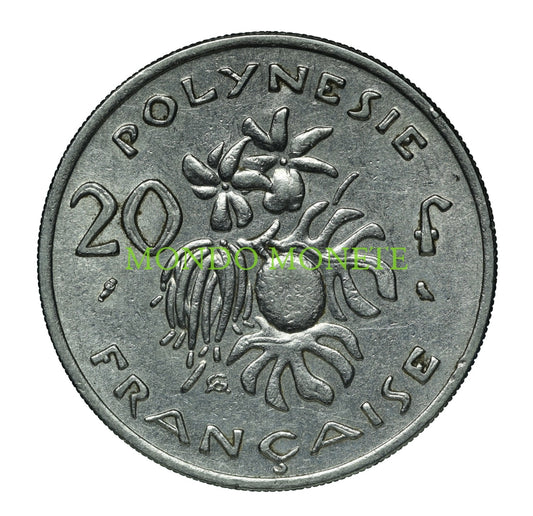 20 Francs 1967 Polinesia Monete Da Collezione