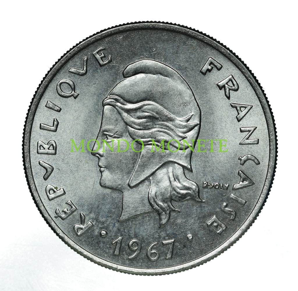 20 Francs 1967 Polinesia Monete Da Collezione