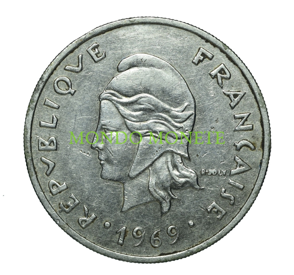 20 Francs 1969 Polinesia Monete Da Collezione