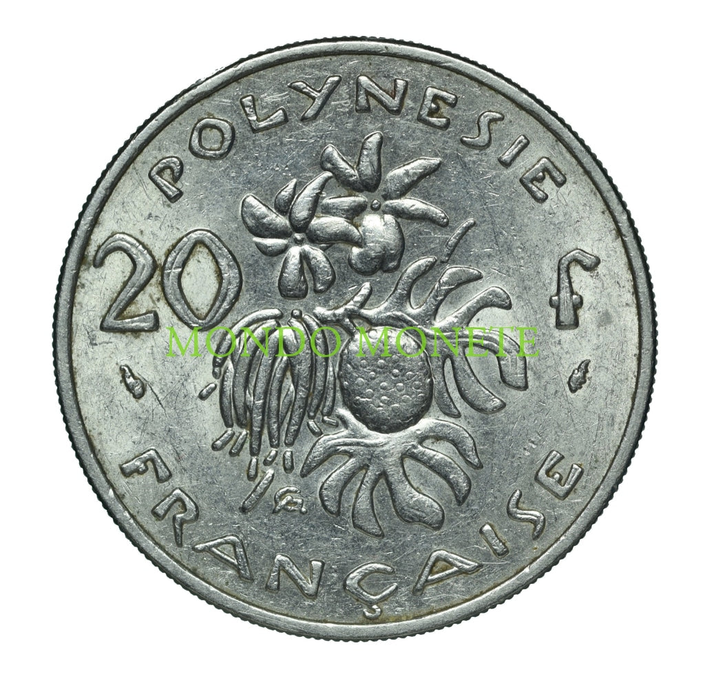 20 Francs 1977 Polinesia Monete Da Collezione