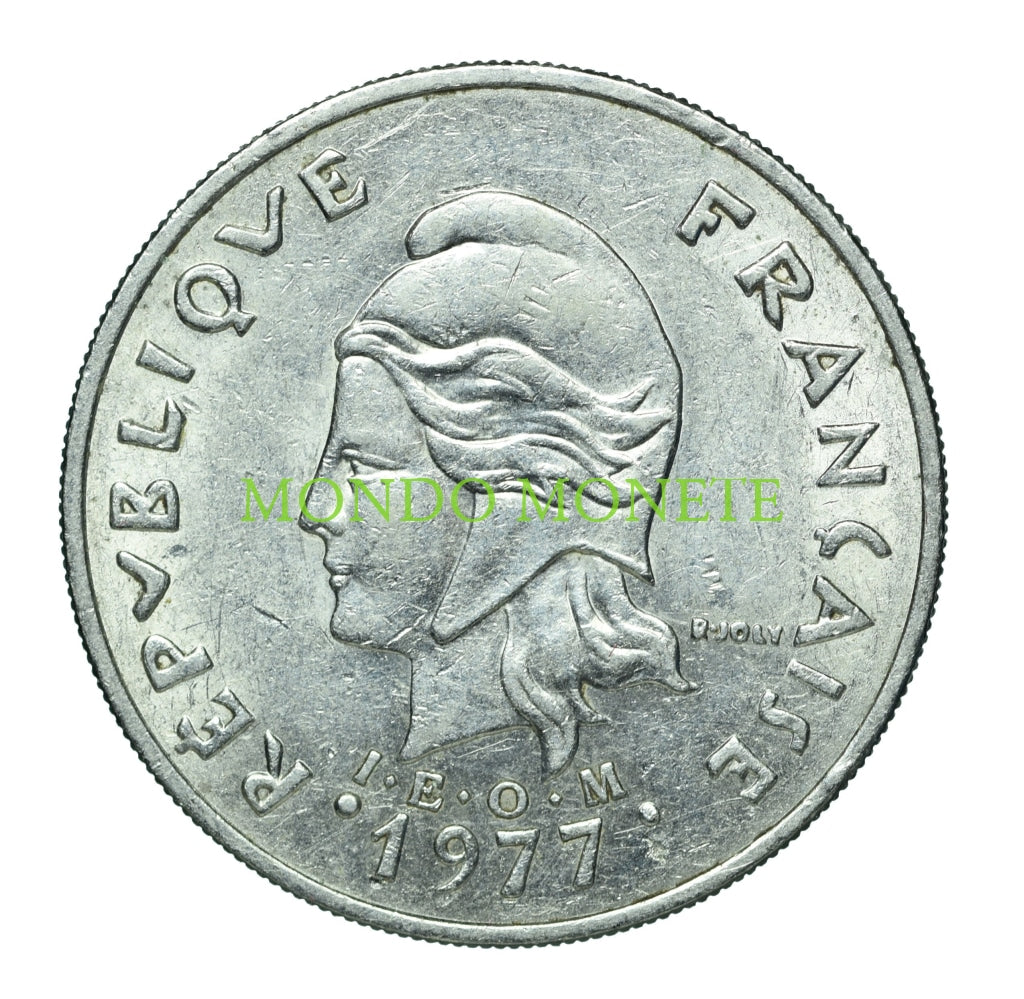 20 Francs 1977 Polinesia Monete Da Collezione