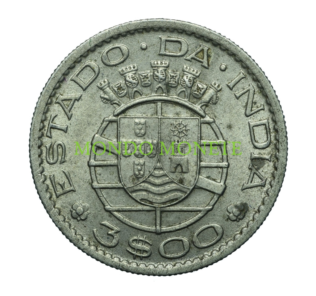 3 Escudos 1959 Estado Da India Monete Da Collezione