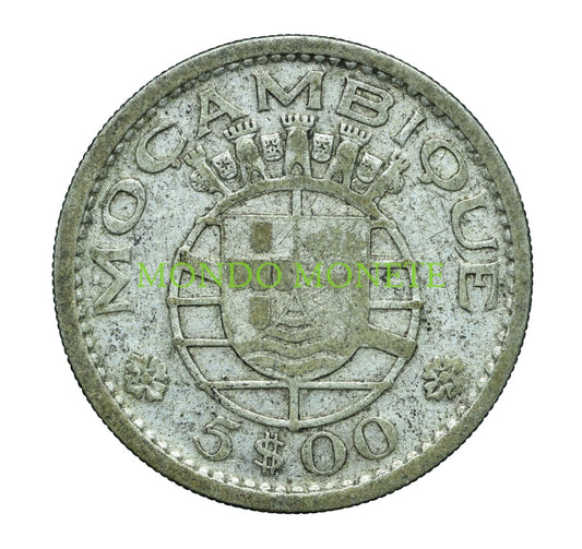 5 Escudos 1960 Mozambique Monete Da Collezione