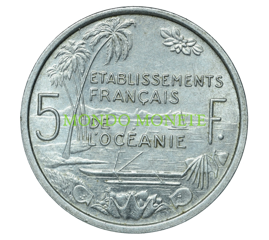 5 Francs 1952 Oceania Monete Da Collezione