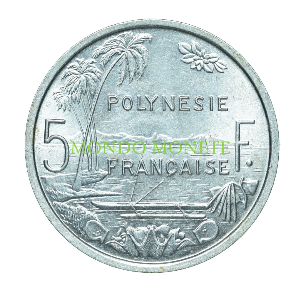 5 Francs 1965 Polinesia Monete Da Collezione