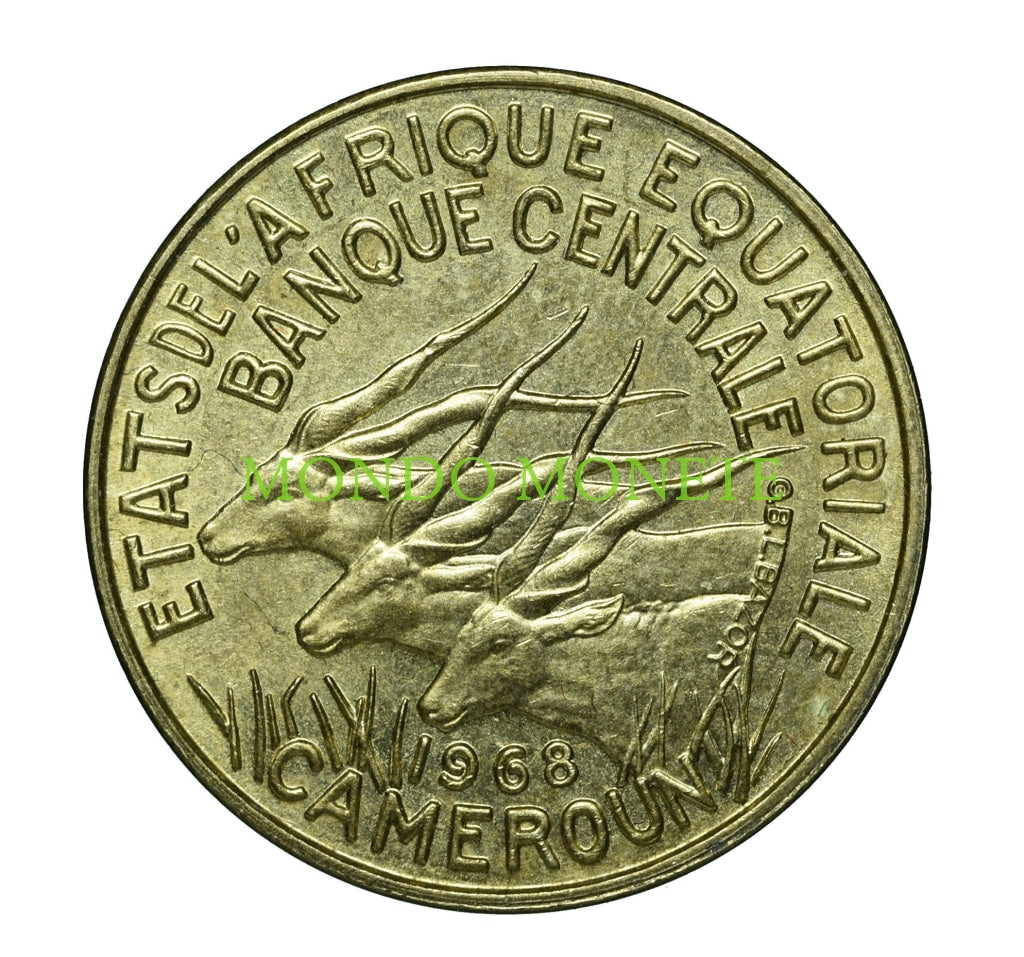 5 Francs 1968 Cameroun Monete Da Collezione