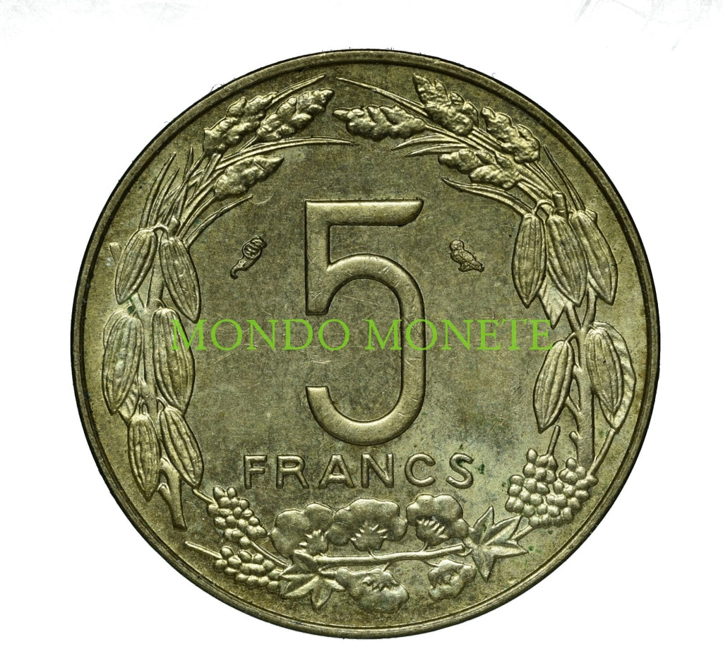 5 Francs 1968 Cameroun Monete Da Collezione