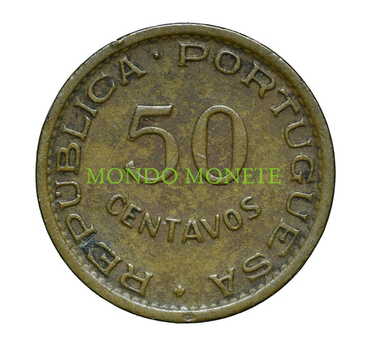 50 Centavos 1961 Angola Monete Da Collezione