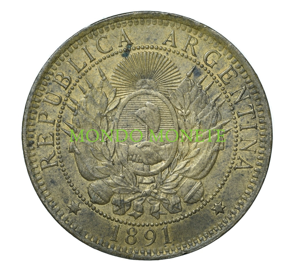 Argentina Dos Centavos 1891 Monete Da Collezione