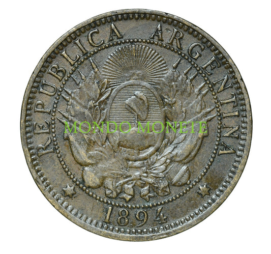 Argentina Dos Centavos 1894 Monete Da Collezione