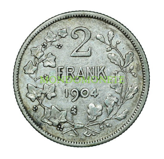 Belgio 2 Frank 1904 Monete Da Collezione