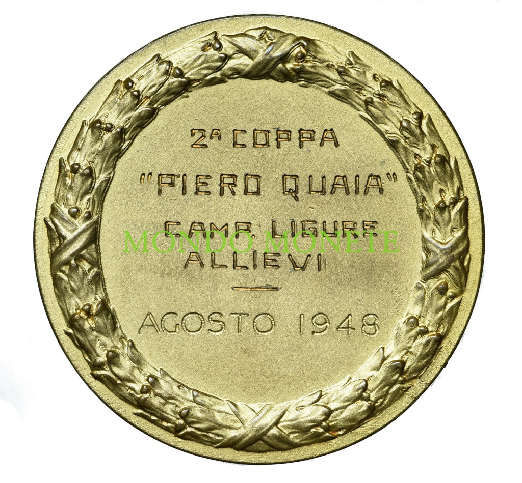 Ciclistica 2^ Coppa Piero Quaia Camp. Ligure Allievi 1948 Medaglie E Gettoni