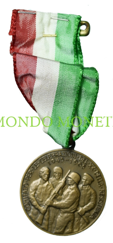 Comitato Per Le Celebrazioni Del Xx Della Ressistenza 1945 - 1965 Medaglie E Gettoni