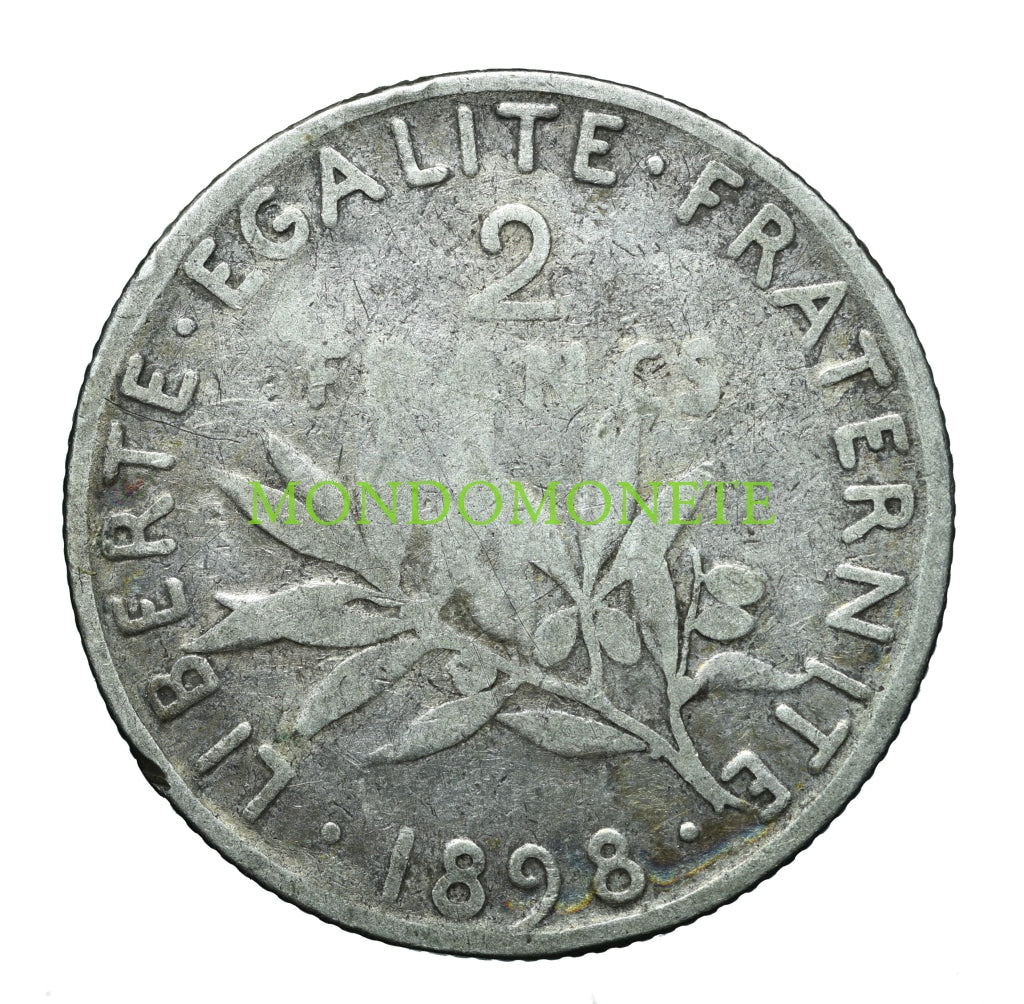 France 2 Francs 1898 Monete Da Collezione