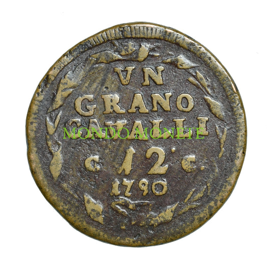 Grano Da 12 Cavalli 1790 C.c. Monete Collezione