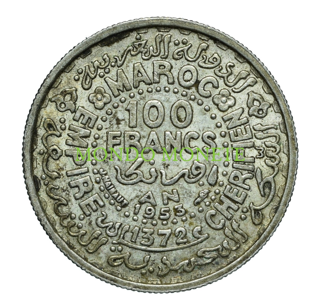 Maroc 100 Francs 1953 Monete Da Collezione