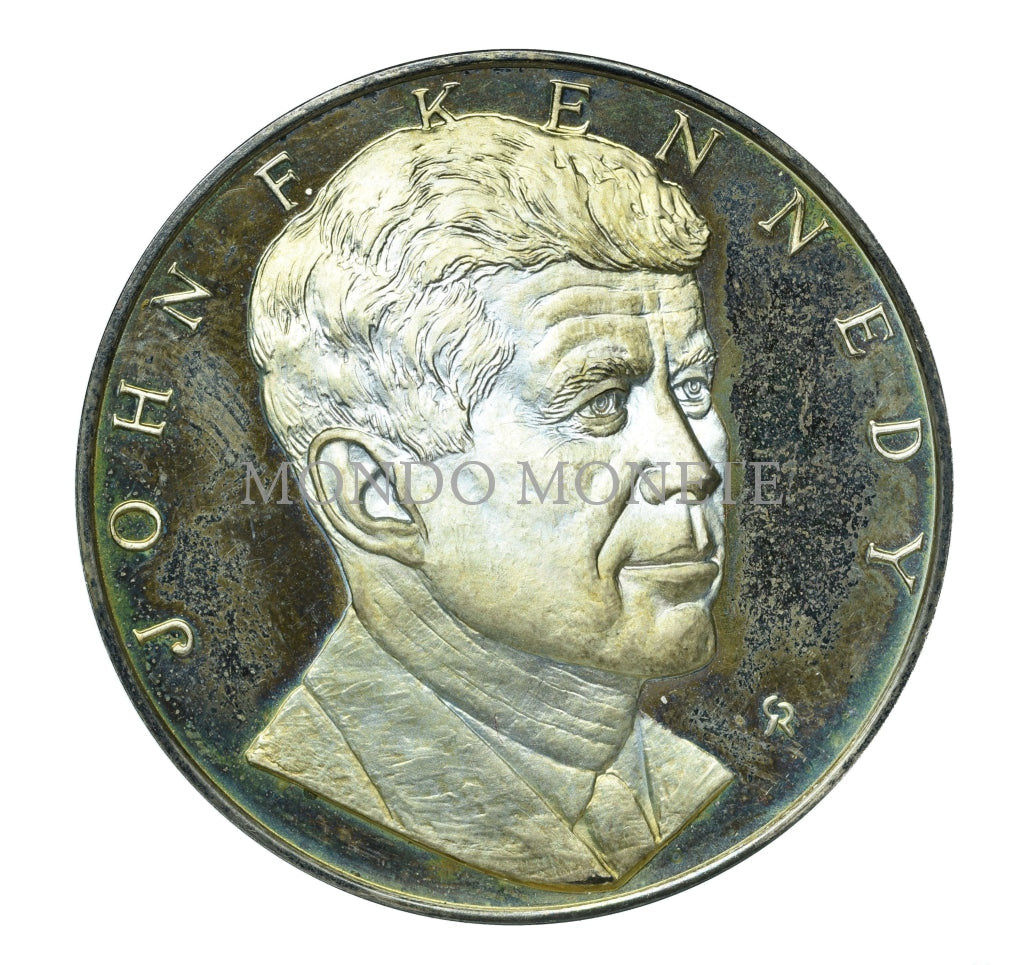 Medaglia Dargento Memorial Di John F. Kennedy In Astuccio Originale Medaglie E Gettoni