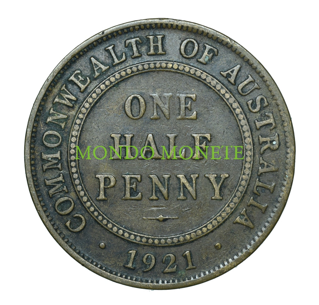 One Half Penny 1921 Monete Da Collezione