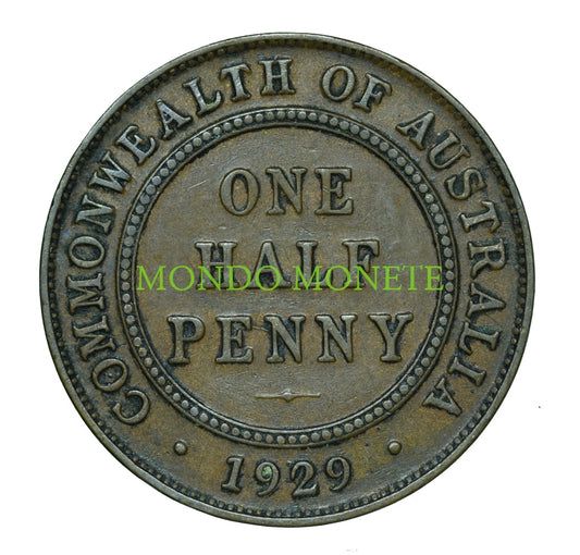 One Half Penny 1929 Monete Da Collezione