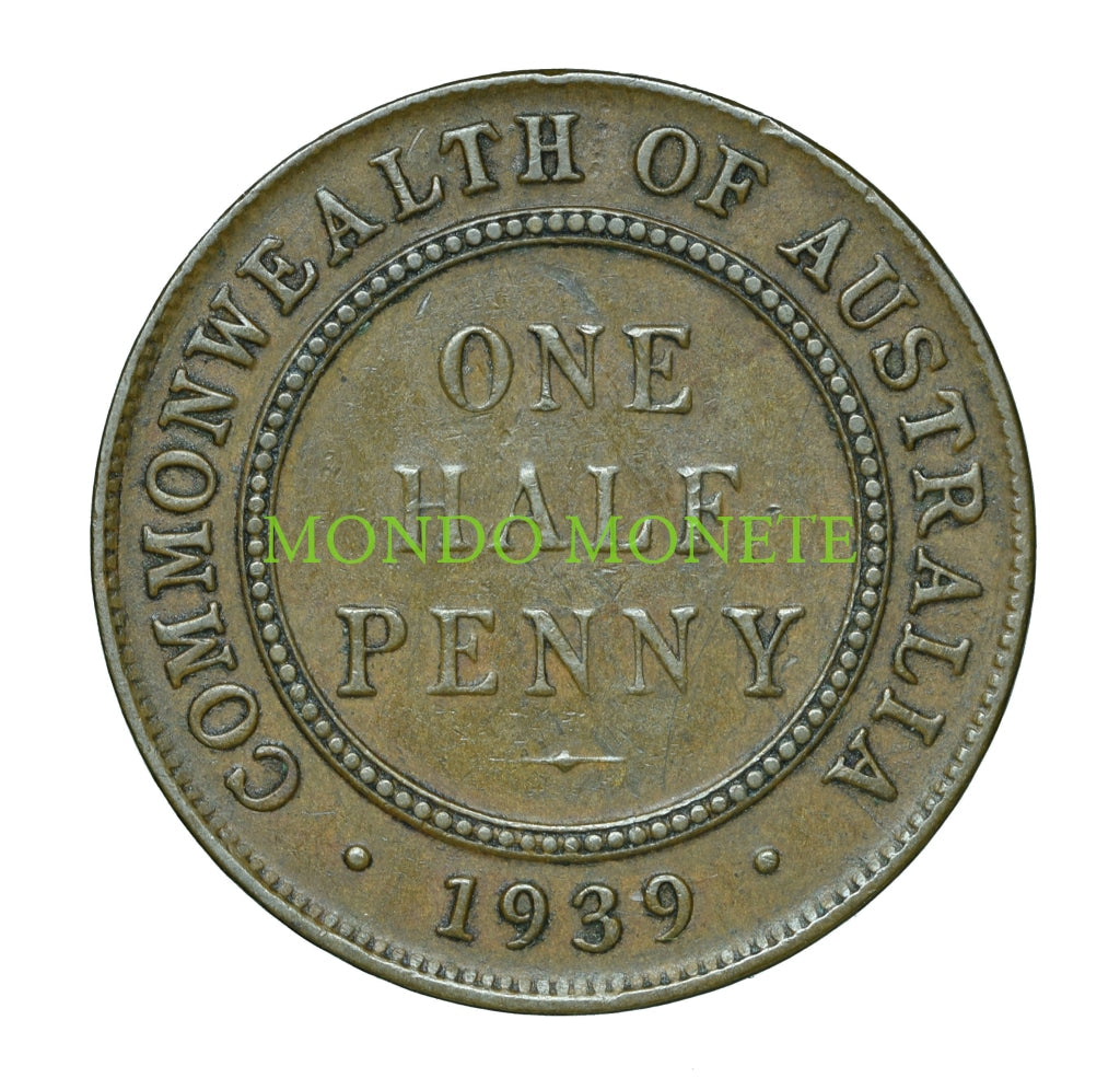 One Half Penny 1939 Monete Da Collezione