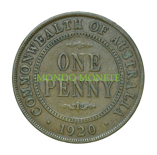 One Penny 1920 Dot Above Monete Da Collezione