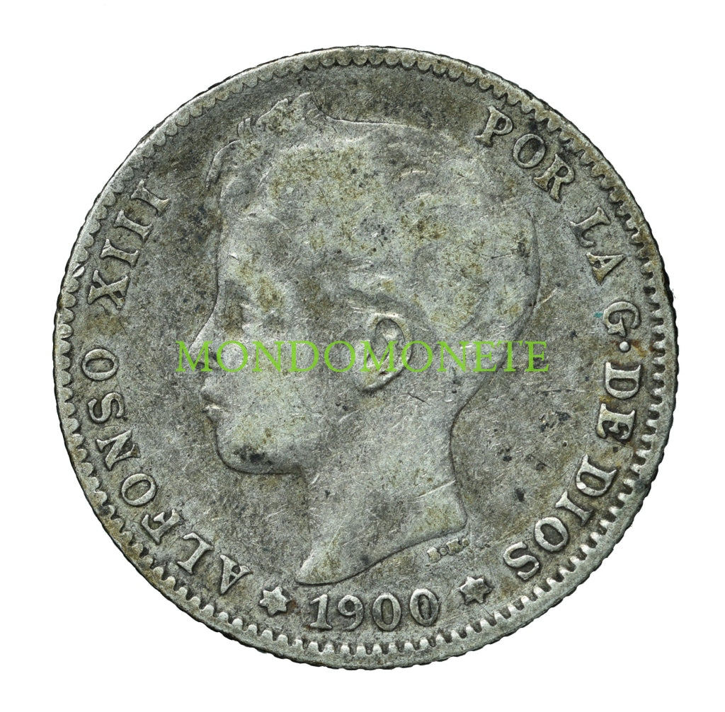 Spagna Una Peseta 1900 Monete Da Collezione