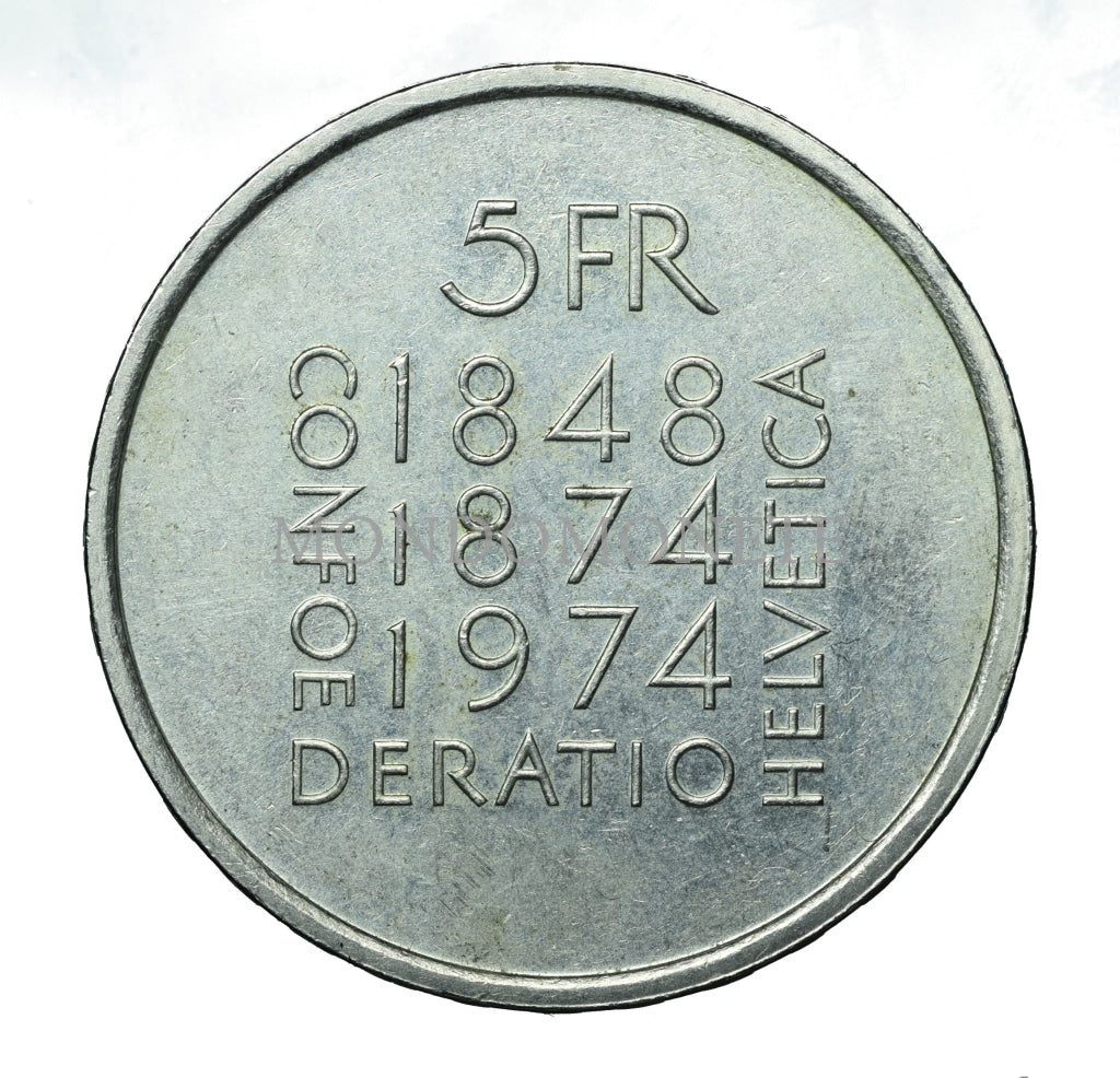 Swiss 5 Francs 1974 Monete Da Collezione