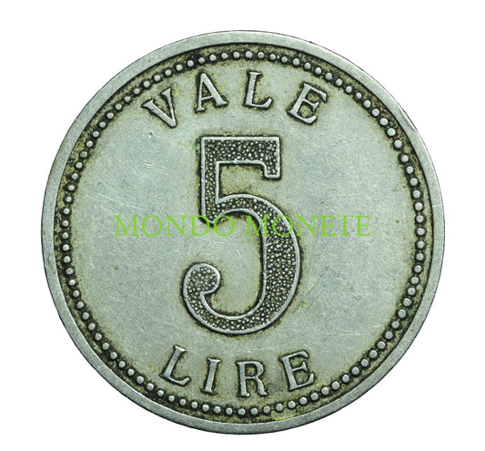 Vale 5 Lire - S.a. Coop Fra Addetti Stab. Di Dalmine Medaglie E Gettoni